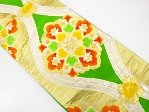 アンティーク　立涌に華紋織り出し袋帯（着用可）